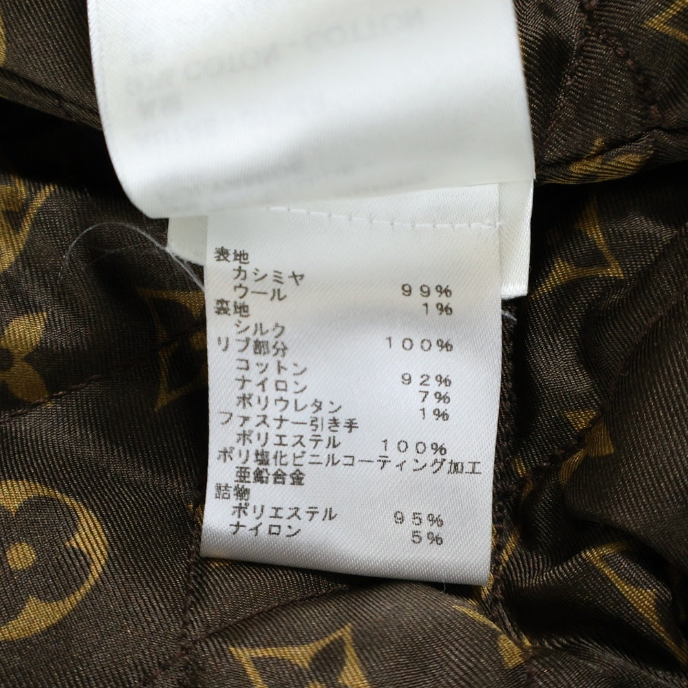 LOUIS VUITTON(ルイヴィトン) 23SS 裏地モノグラム カシミヤ ダブルフェイス ジップアップ ボンバージャケット ブルゾン ネイビー レディース RW231W QRA FOJA11