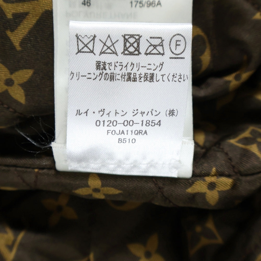 LOUIS VUITTON(ルイヴィトン) 23SS 裏地モノグラム カシミヤ ダブルフェイス ジップアップ ボンバージャケット ブルゾン ネイビー レディース RW231W QRA FOJA11
