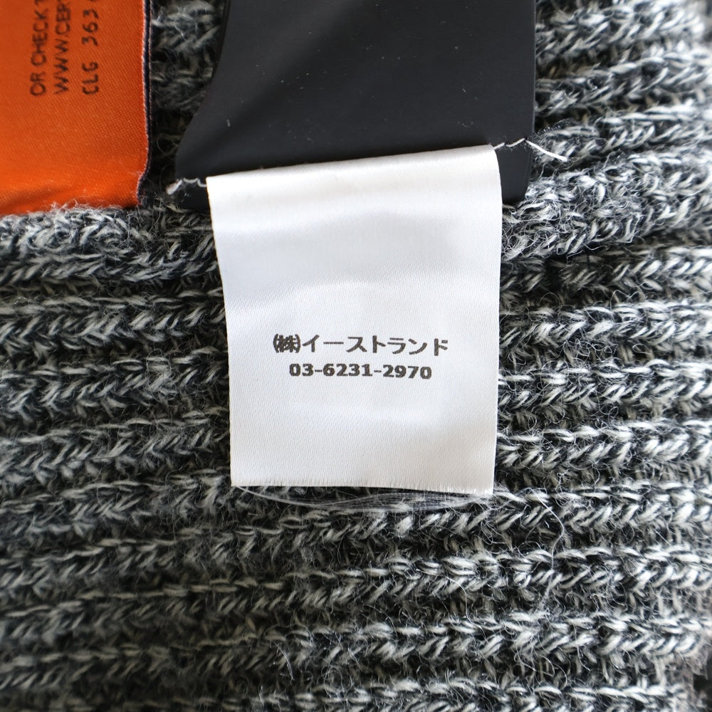 HERON PRESTON(ヘロンプレストン) 20AW リブエンブロイダリー モックネック ニットセーター グレー HMHF001F20KNI001