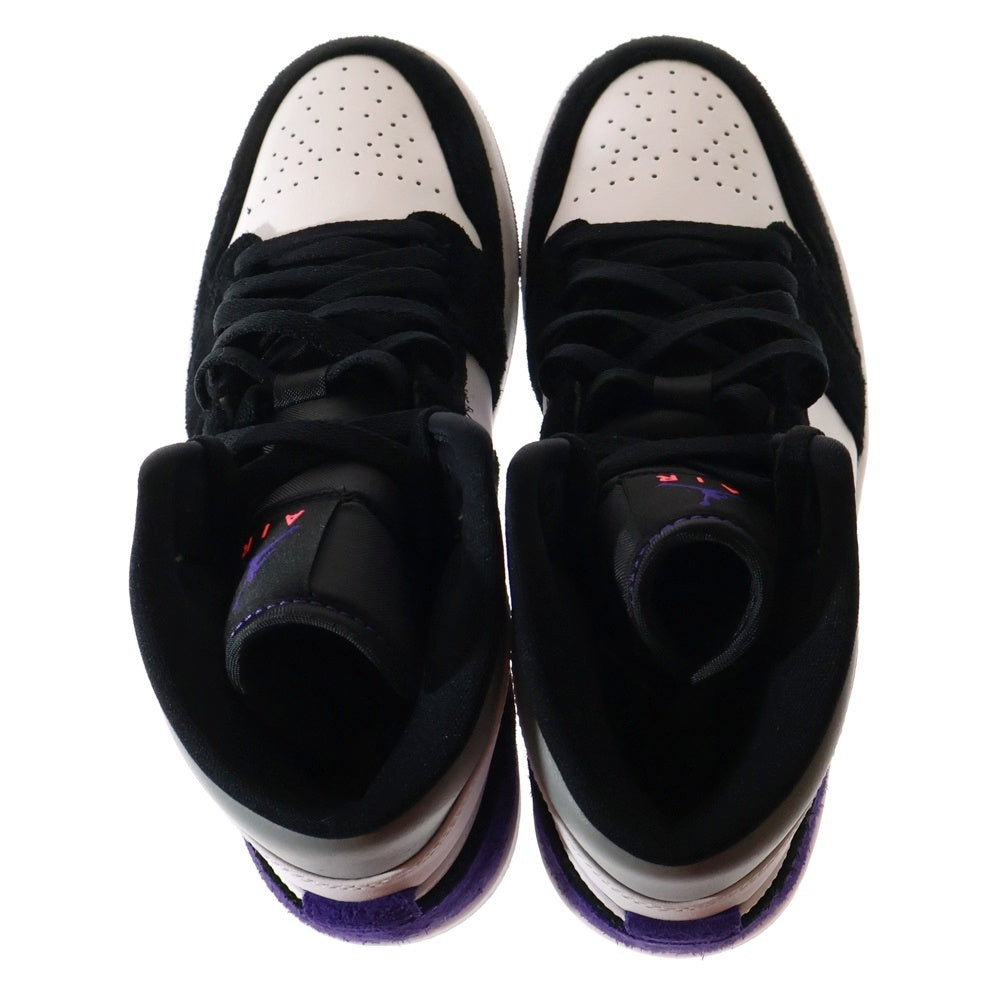 NIKE(ナイキ) AIR JORDAN 1 MID SE エアジョーダン1 ミッドカットスニーカー ブラック/パープル US8/26cm 852542-105