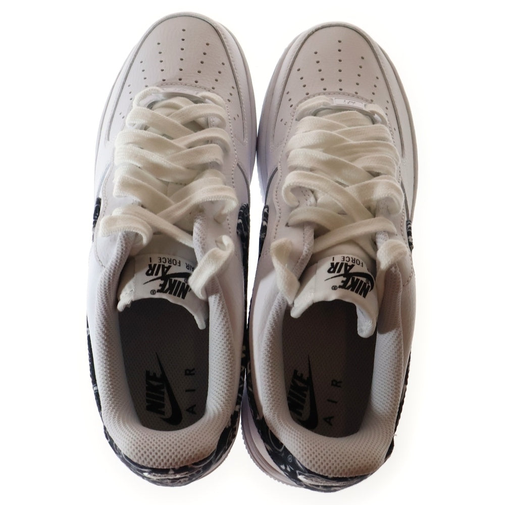 NIKE(ナイキ) WMNS AIR FORCE 1 LOW 07 ESSENTIAL BLACK PAISLEY ウィメンズ エアフォース1 ローカットスニーカー ホワイト US9.5/26.5cm DH4406-101