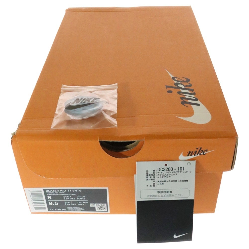 NIKE(ナイキ) BLAZER MID 77 VINTAGE GOOD GAME ブレザー ミッド77 ヴィンテージ グッド ゲーム ハイカットスニーカー ホワイト US8/26cm DC3280-101