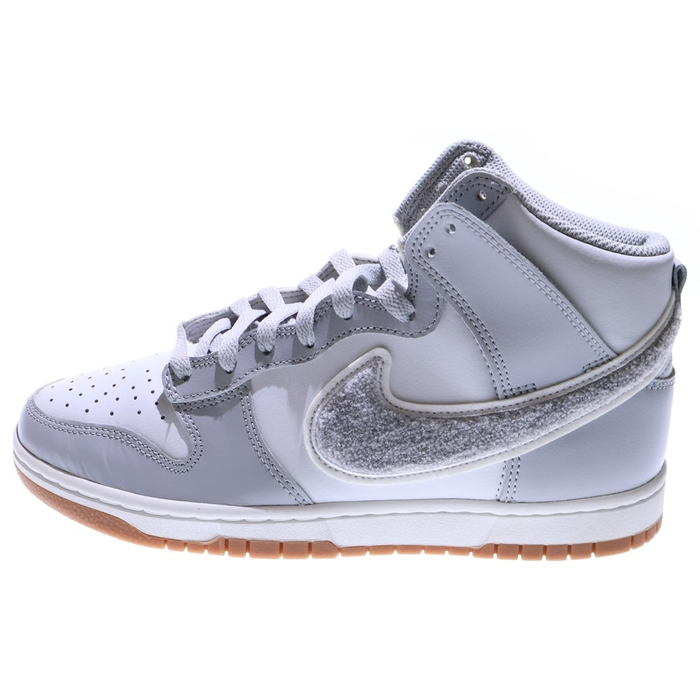 NIKE(ナイキ) DUNK HIGH RETRO UNIVERSITY CHENILLE SWOOSH ダンク レトロ ユニバーシティ シェニールスウッシュ ハイカットスニーカー グレー US8/26cm DR8805-003