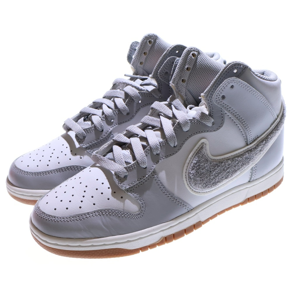 NIKE(ナイキ) DUNK HIGH RETRO UNIVERSITY CHENILLE SWOOSH ダンク レトロ ユニバーシティ シェニールスウッシュ ハイカットスニーカー グレー US8/26cm DR8805-003