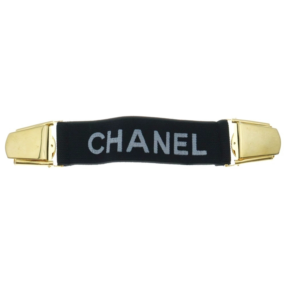 CHANEL(シャネル) ロゴデザイン アームバンド 2個セット ブラック/ゴールド