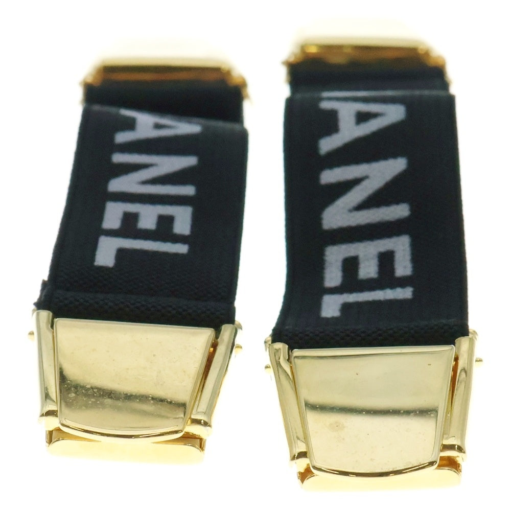 CHANEL(シャネル) ロゴデザイン アームバンド 2個セット ブラック/ゴールド