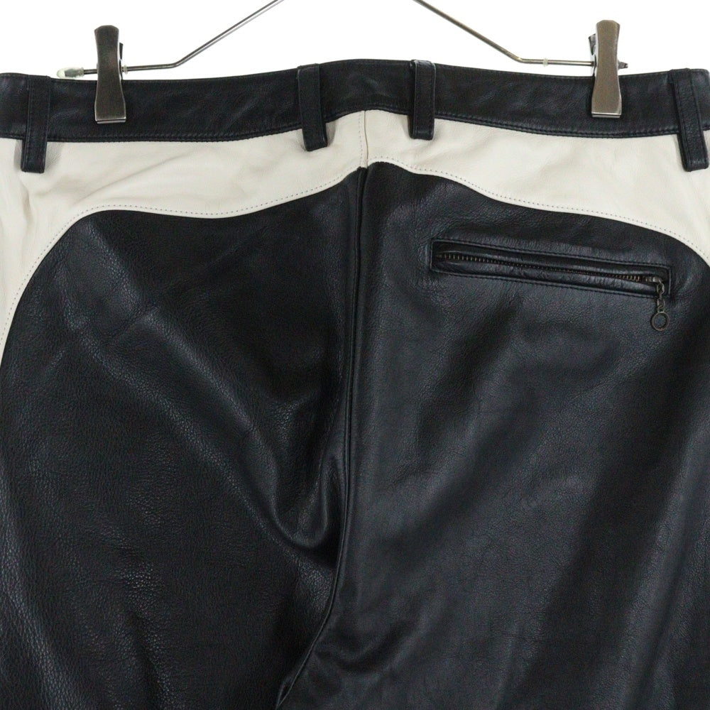 SUPREME(シュプリーム) 24AW ×Martine Rose Leather Pant マーティンローズ レザー トラックロングパンツ ブラック
