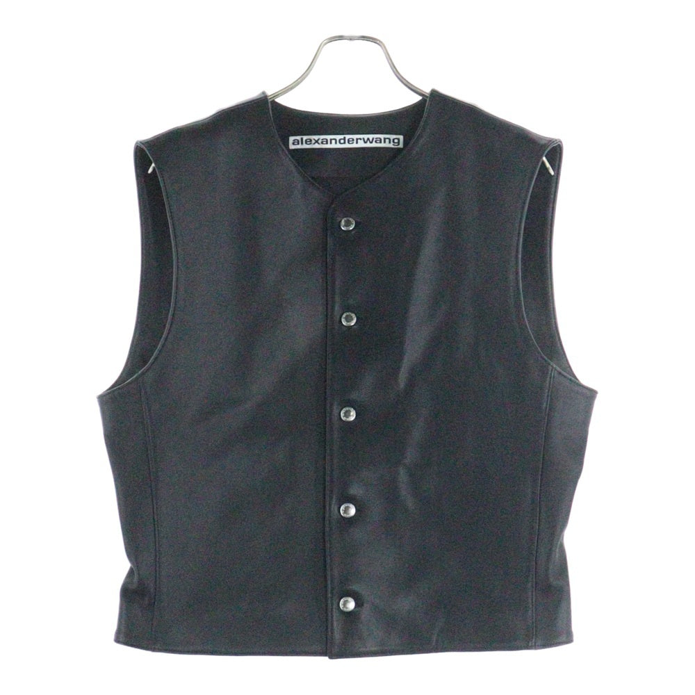ALEXANDER WANG(アレキサンダーワン) Motorbiker Vest バイカー レザー ベスト ブラック 6WC3232012