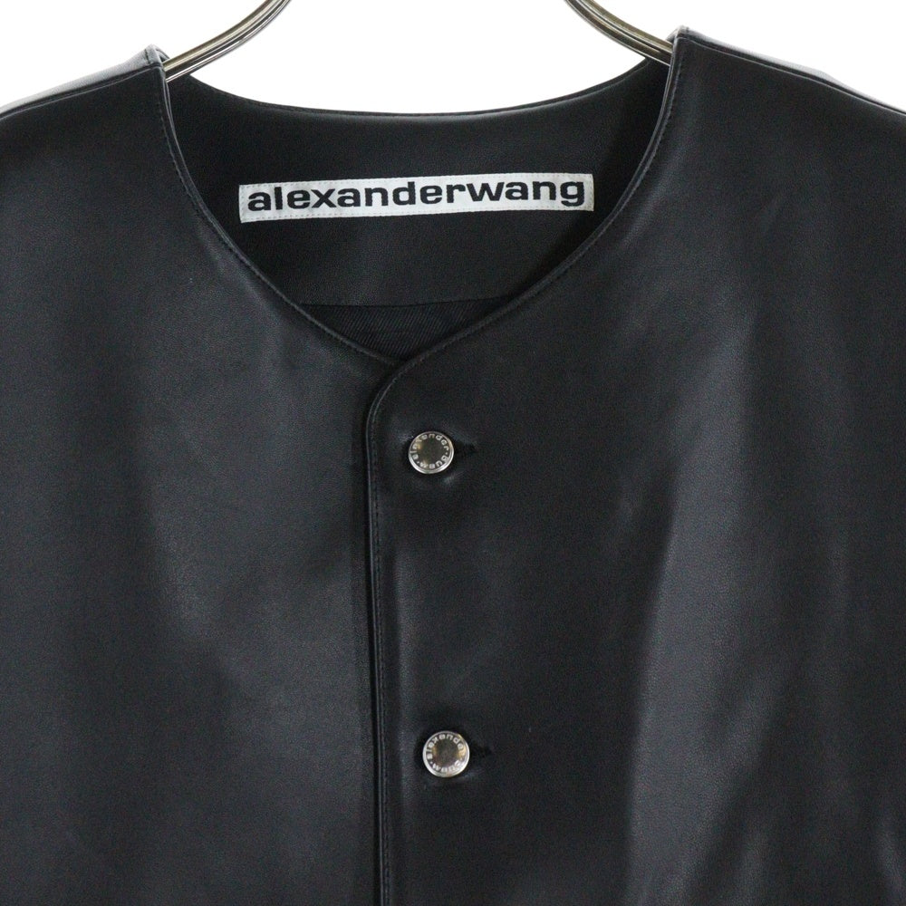 ALEXANDER WANG(アレキサンダーワン) Motorbiker Vest バイカー レザー ベスト ブラック 6WC3232012
