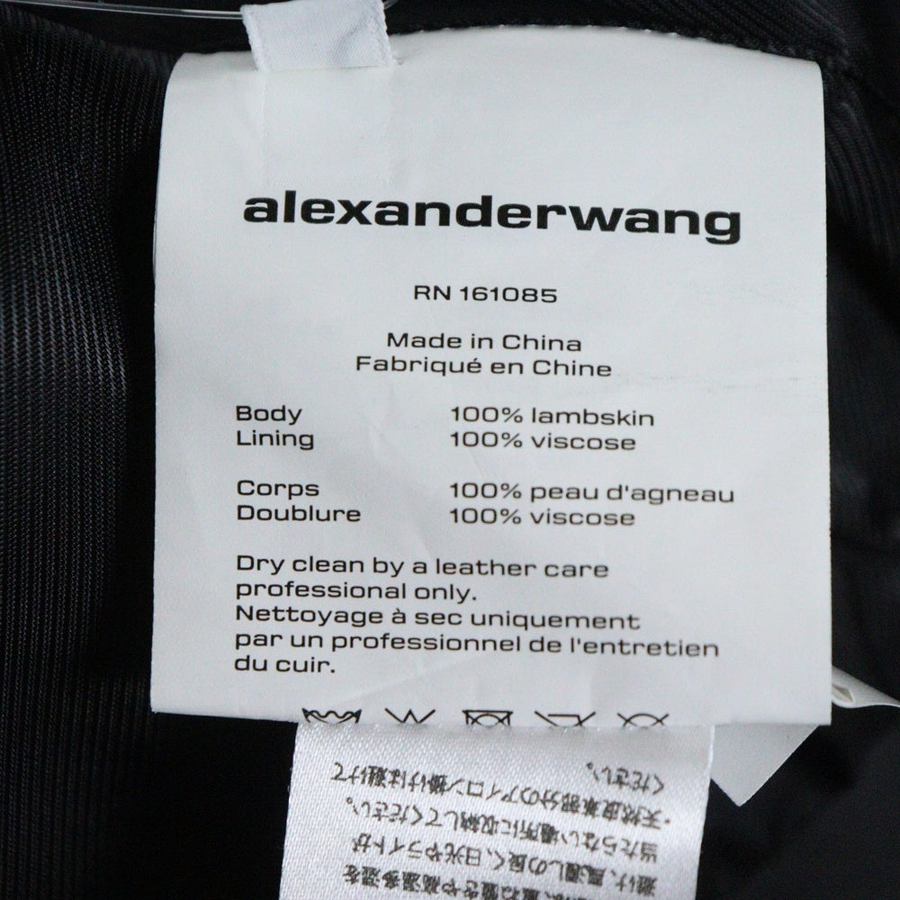 ALEXANDER WANG(アレキサンダーワン) Motorbiker Vest バイカー レザー ベスト ブラック 6WC3232012
