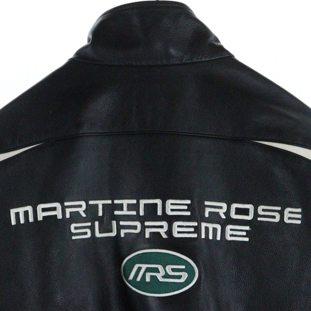 SUPREME(シュプリーム) 24AW ×Martine Rose Leather Jacket マーティンローズ レザー ジップアップ ジャケット ブラック