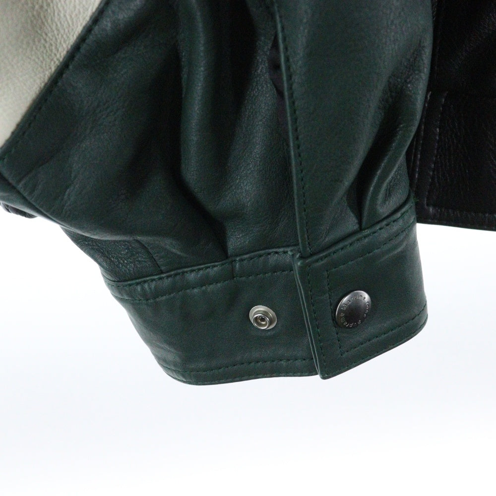 SUPREME(シュプリーム) 24AW ×Martine Rose Leather Jacket マーティンローズ レザー ジップアップ ジャケット ブラック