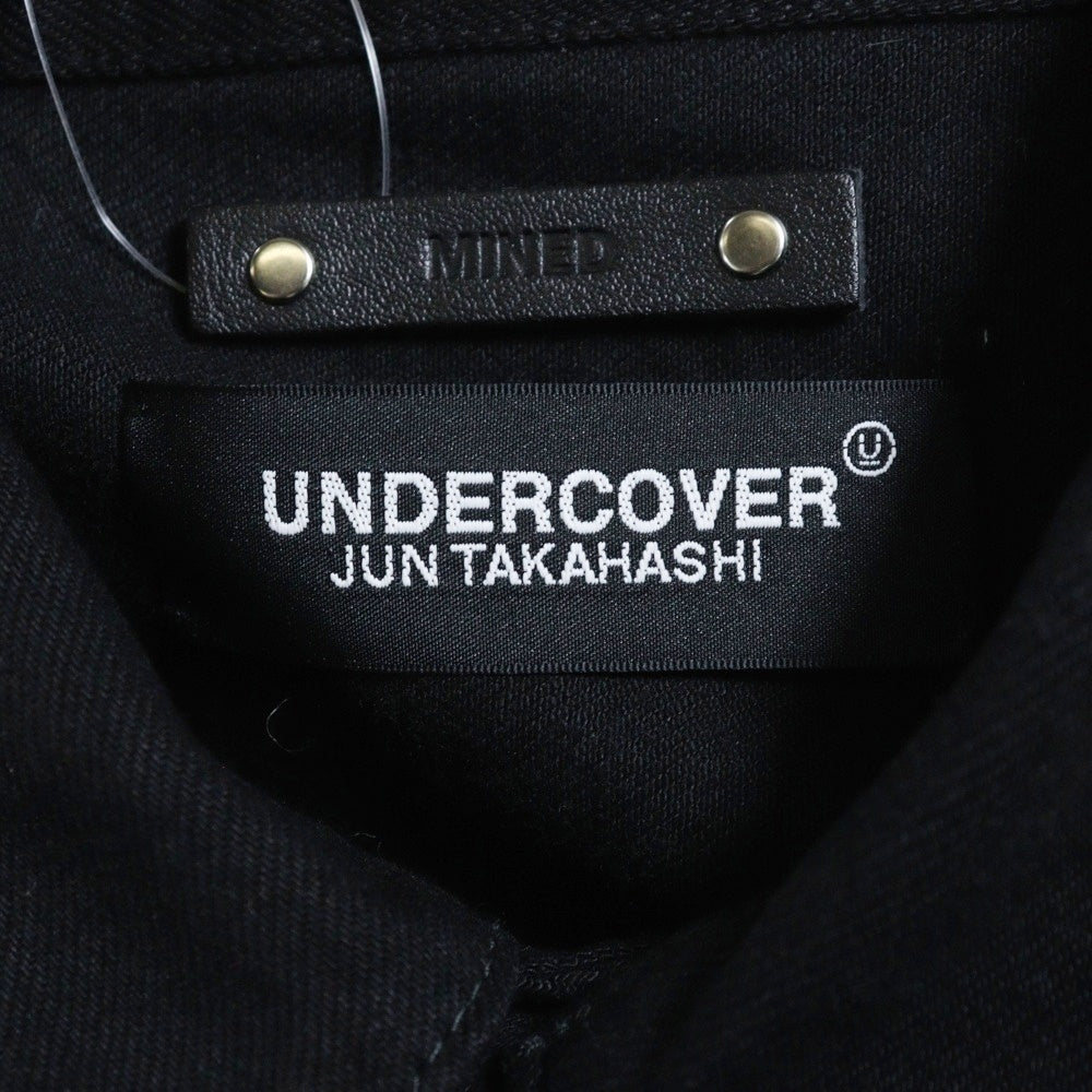 UNDERCOVER(アンダーカバー) 24AW ×MINEDENIM Leather Sleeve Denim Jacket マインデニム レザースリーブ切替 デニム ジャケット ブラック UC2D9208