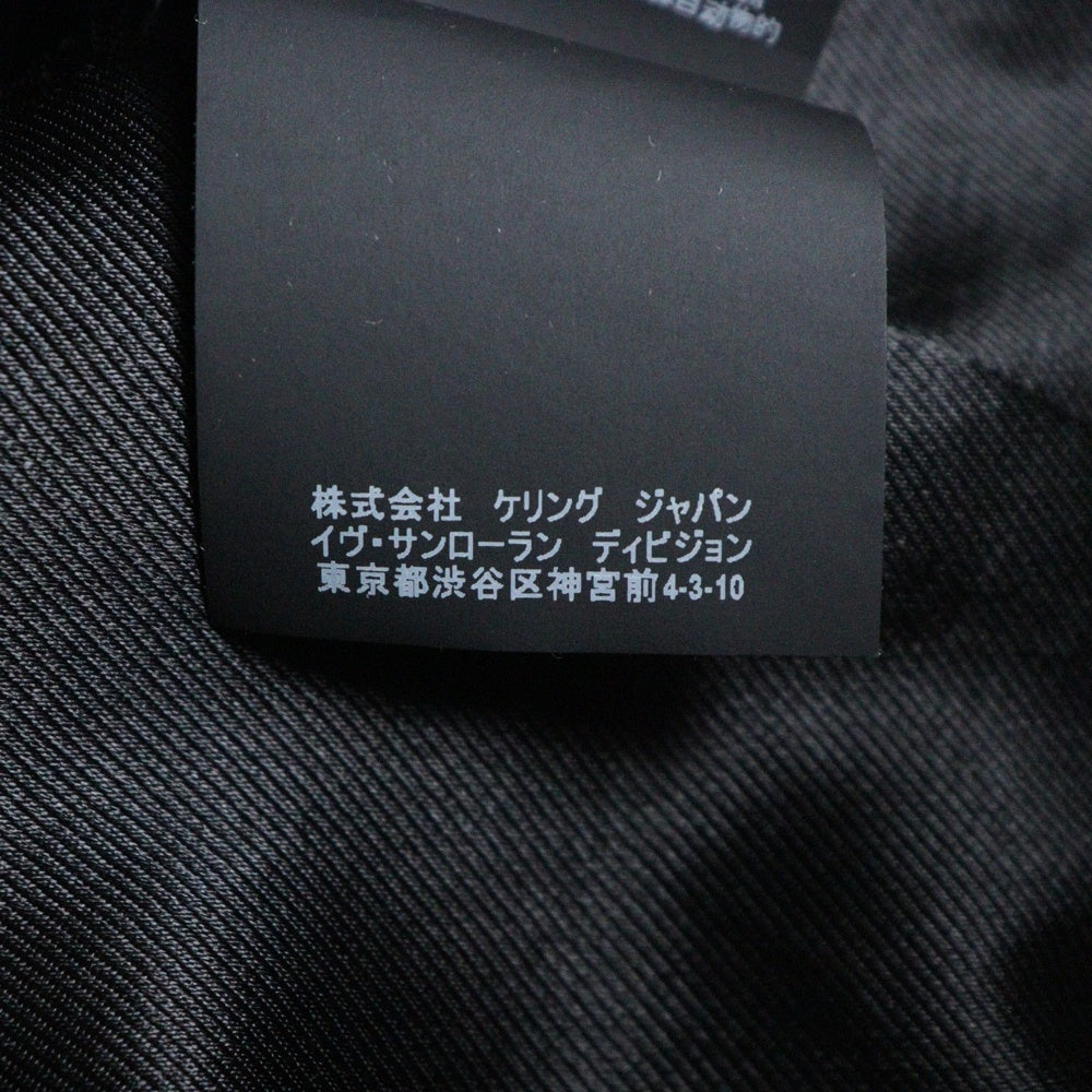 SAINT LAURENT PARIS(サンローランパリ) 21SS スムースレザー デニムスタイル ボタンジャケット ブラック 529949 YC2OC