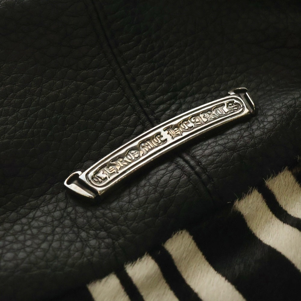 CHROME HEARTS(クロムハーツ) SNAT PACK mini スナットパックミニ ダガージップ ガンスリンガーベルト ハラコ ウエストバッグ ボディバッグ ホワイト/ブラック