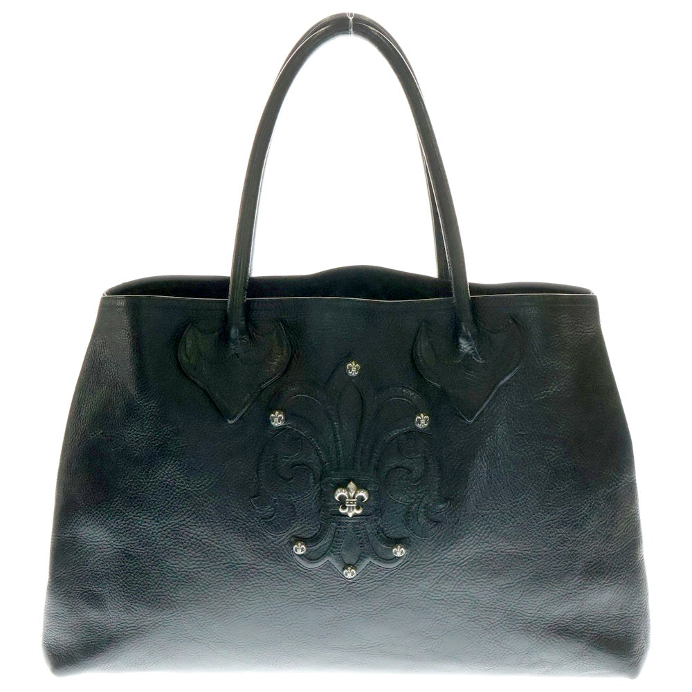 CHROME HEARTS(クロムハーツ) TOTE W SNP BS FLUER BS フレアトート BSフレアレザーパッチトートバッグ ブラック