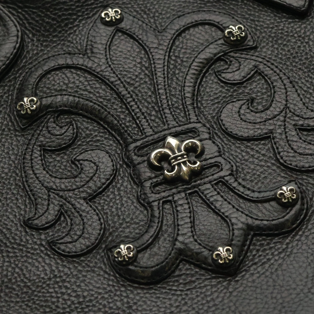 CHROME HEARTS(クロムハーツ) TOTE W SNP BS FLUER BS フレアトート BSフレアレザーパッチトートバッグ ブラック