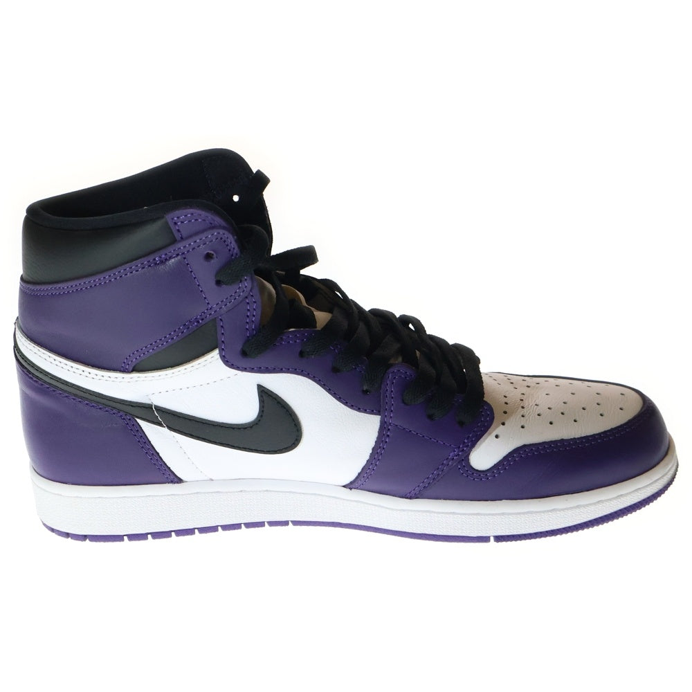NIKE(ナイキ) AIR JORDAN 1 RETRO HIGH OG COURT PURPLE エアジョーダン1 レトロ ハイ コートパープル ハイカットスニーカー ホワイト/パープル US12.5/30.5cm 555088-500