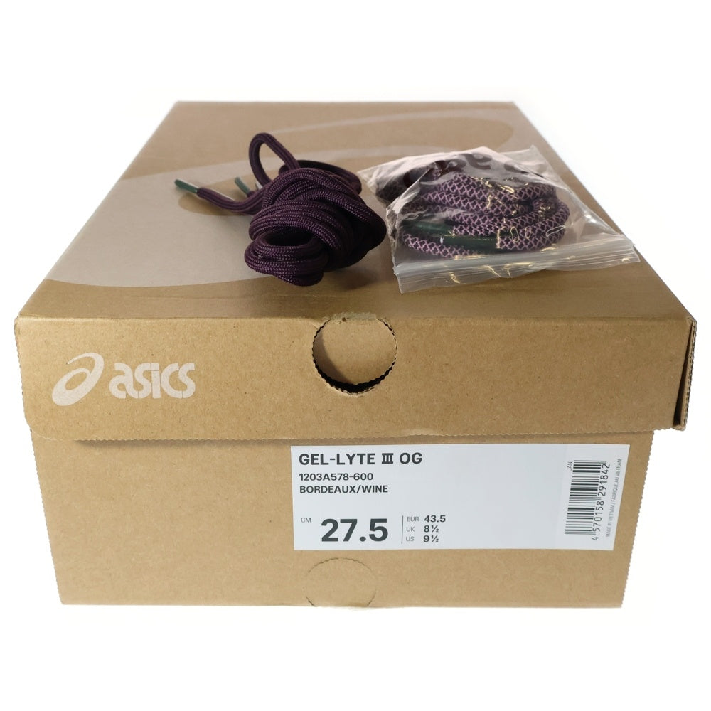 ASICS(アシックス) GEL-LYTE3 OG ゲルライト3 ローカットスニーカー バーガンディ US9.5/27.5cm 1203A578-600