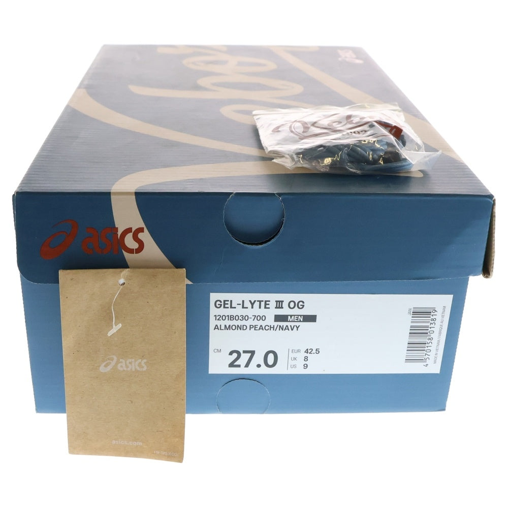 ASICS(アシックス) ×KEBOZ ×MITA SNEAKERS GEL-LYTE3 OG ケボズ ミタスニーカー ゲルライト3 ローカットスニーカー ベージュ/ブルー US9/27cm 1201B030