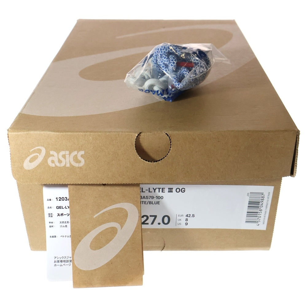 ASICS(アシックス) GEL-LYTE3 OG ゲルライト スエード ローカットスニーカー ホワイト/ブルー US9/27cm 1203A579-100