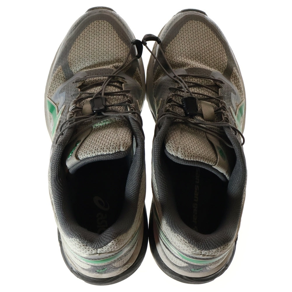 ASICS(アシックス) ×SAN SAN GEAR GEL-TERRAIN サンサンギア ゲルテレイン メッシュ ローカットスニーカー グレー/グリーン US9.5/27.5cm 1203A527-020