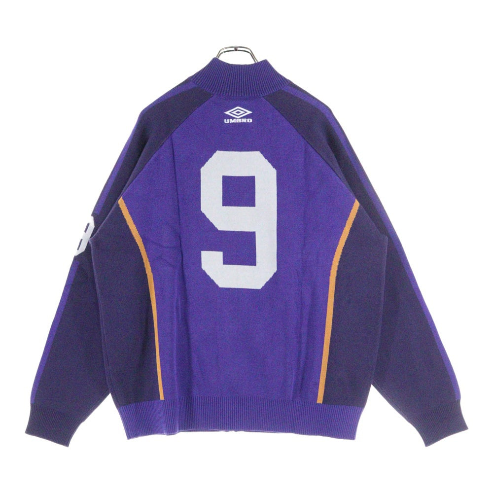 SUPREME(シュプリーム) 25SS ×Umbro Zip Up Sweater アンブロ ロゴ刺繍 コットン ジップアップ ニット セーター パープル
