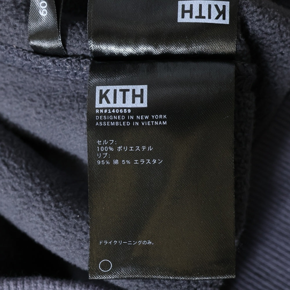 KITH(キス) ボックスロゴ スウェット ボア プルオーバーパーカーグレー KH2609