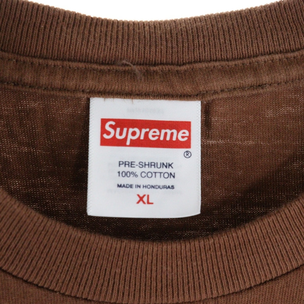 SUPREME(シュプリーム) 24AW Crest Tee クレスト ロゴプリント クルーネック半袖Tシャツ カットソー ブラウン