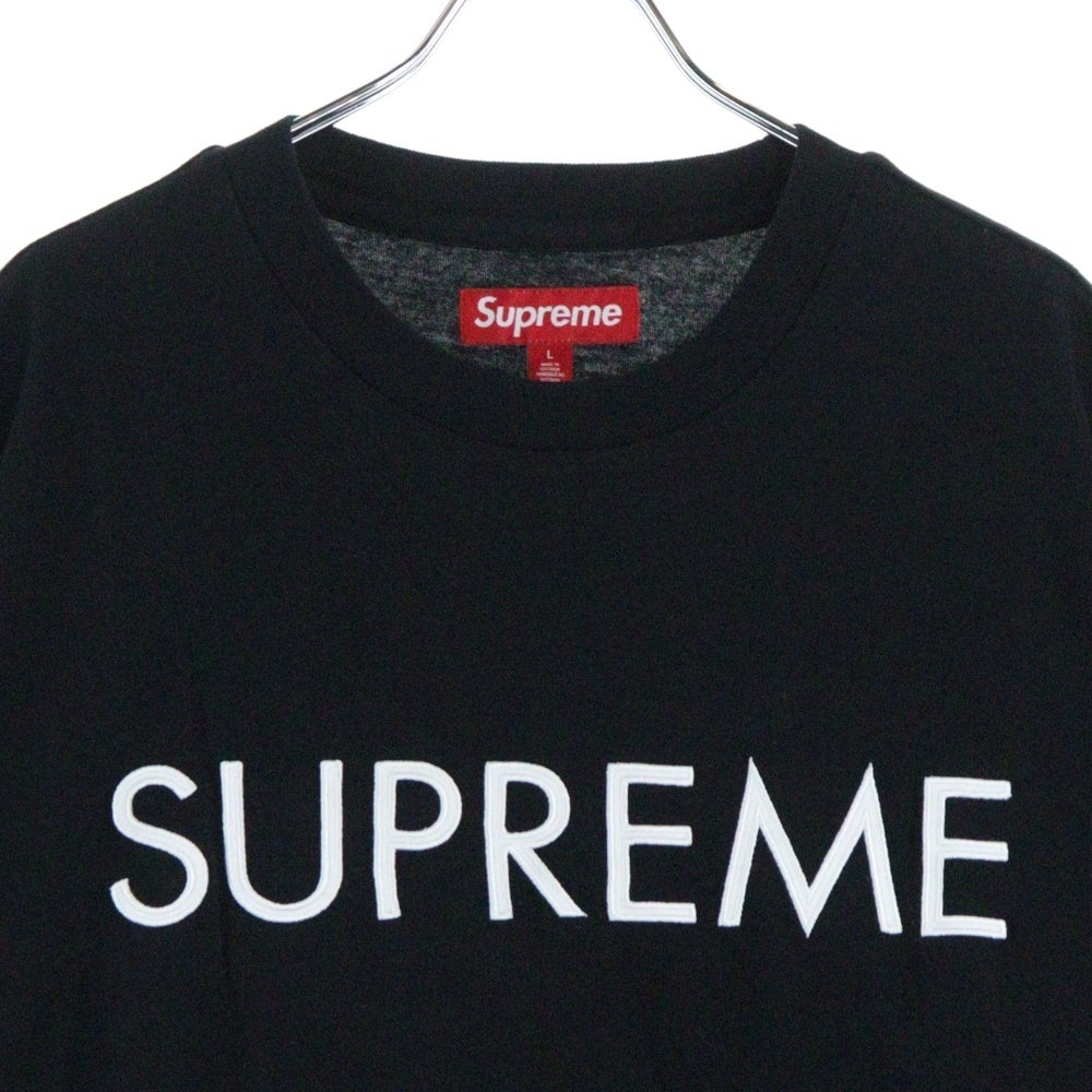 SUPREME(シュプリーム) 22AW Capital S/S Tee Top キャピタル フロントロゴ クルーネック半袖Tシャツ カットソー ブラック