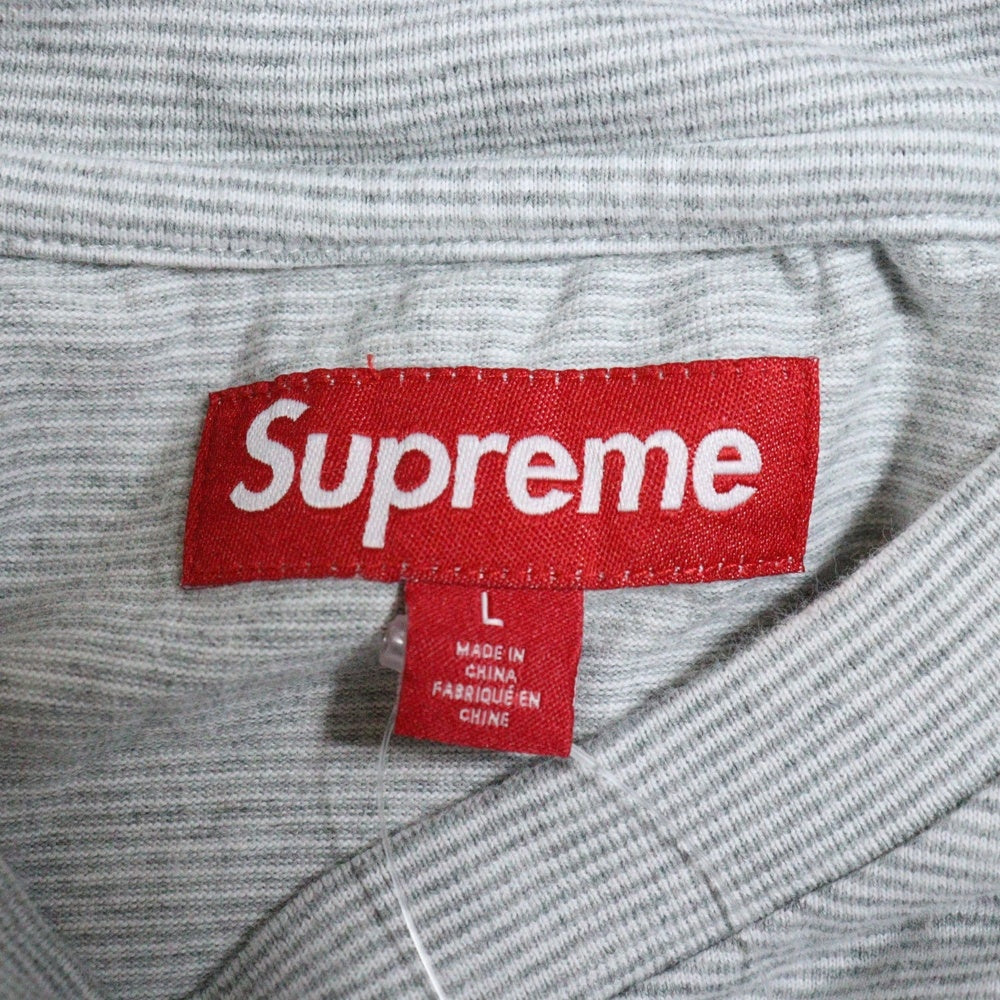 SUPREME(シュプリーム) 24SS Bouquet S/S Top ブーケ ロゴプリント ボーダー クルーネック半袖Tシャツ カットソー グレー