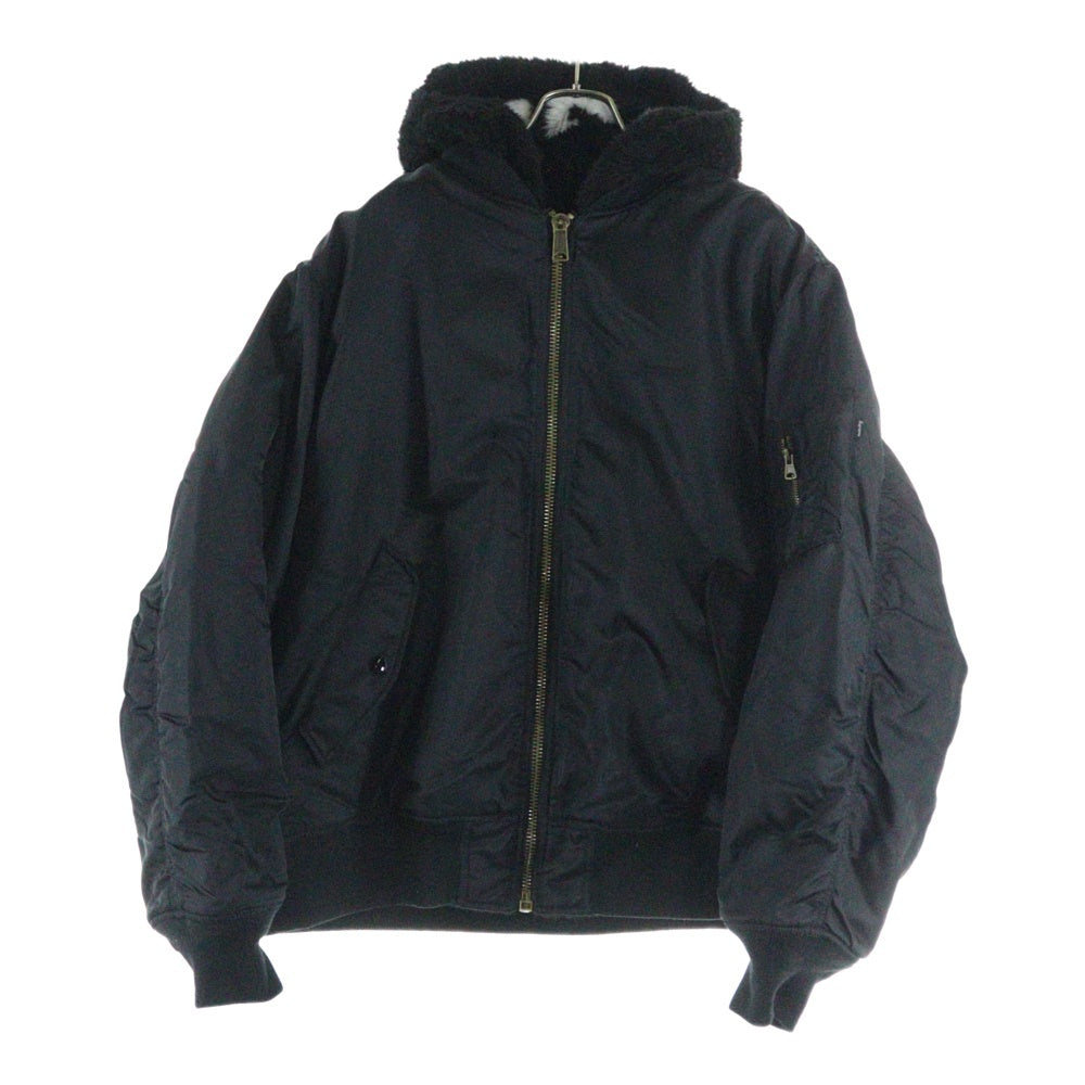 SUPREME(シュプリーム) 22AW Faux Fur Reversible MA-1 フェイクファーリバーシブル MA-1 ジップアップジャケット ブラック