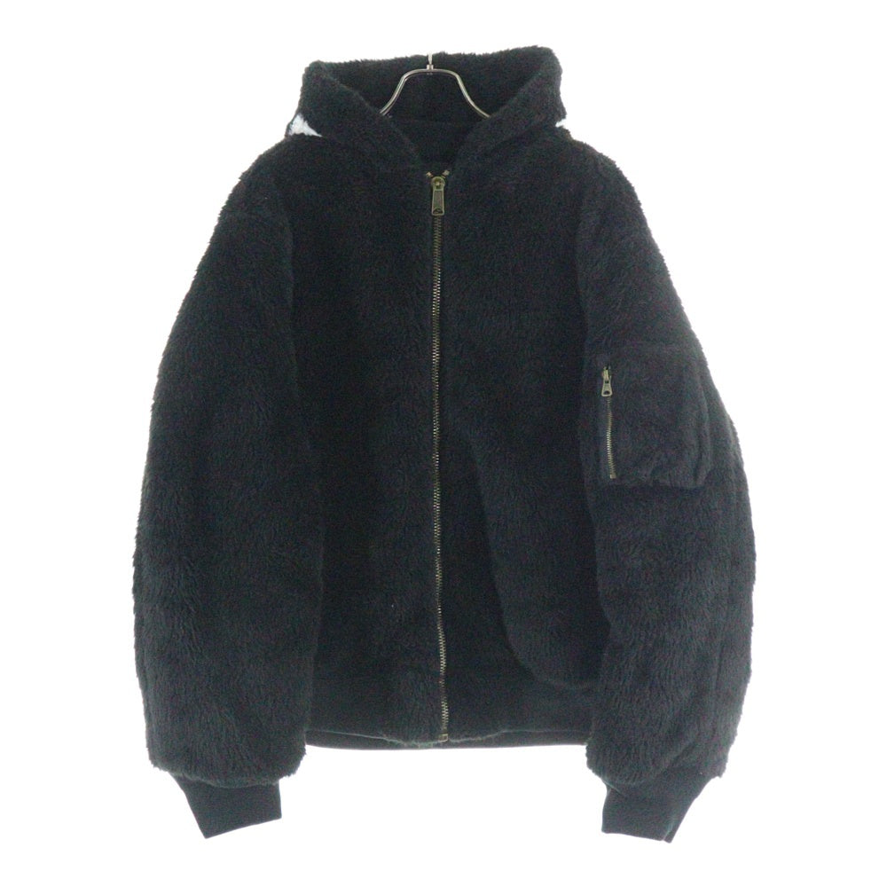 SUPREME(シュプリーム) 22AW Faux Fur Reversible MA-1 フェイクファーリバーシブル MA-1 ジップアップジャケット ブラック