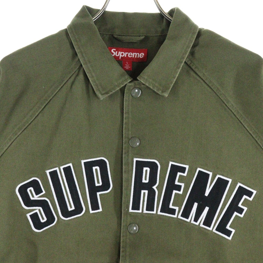 SUPREME(シュプリーム) 24SS Arc Denim Coaches Jacket ロゴデニム コーチジャケット カーキ