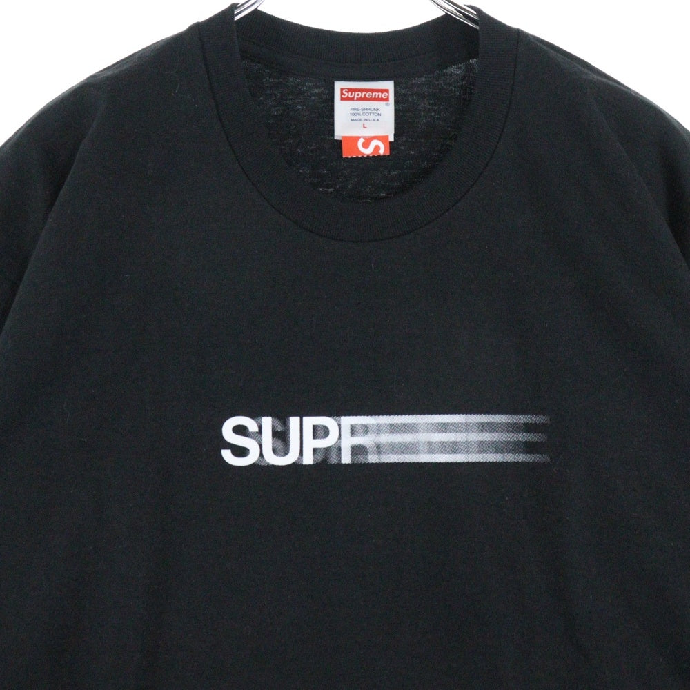 SUPREME(シュプリーム) 23SS Motion Logo Tee モーション ロゴ プリント クルーネック 半袖Tシャツ カットソー ブラック