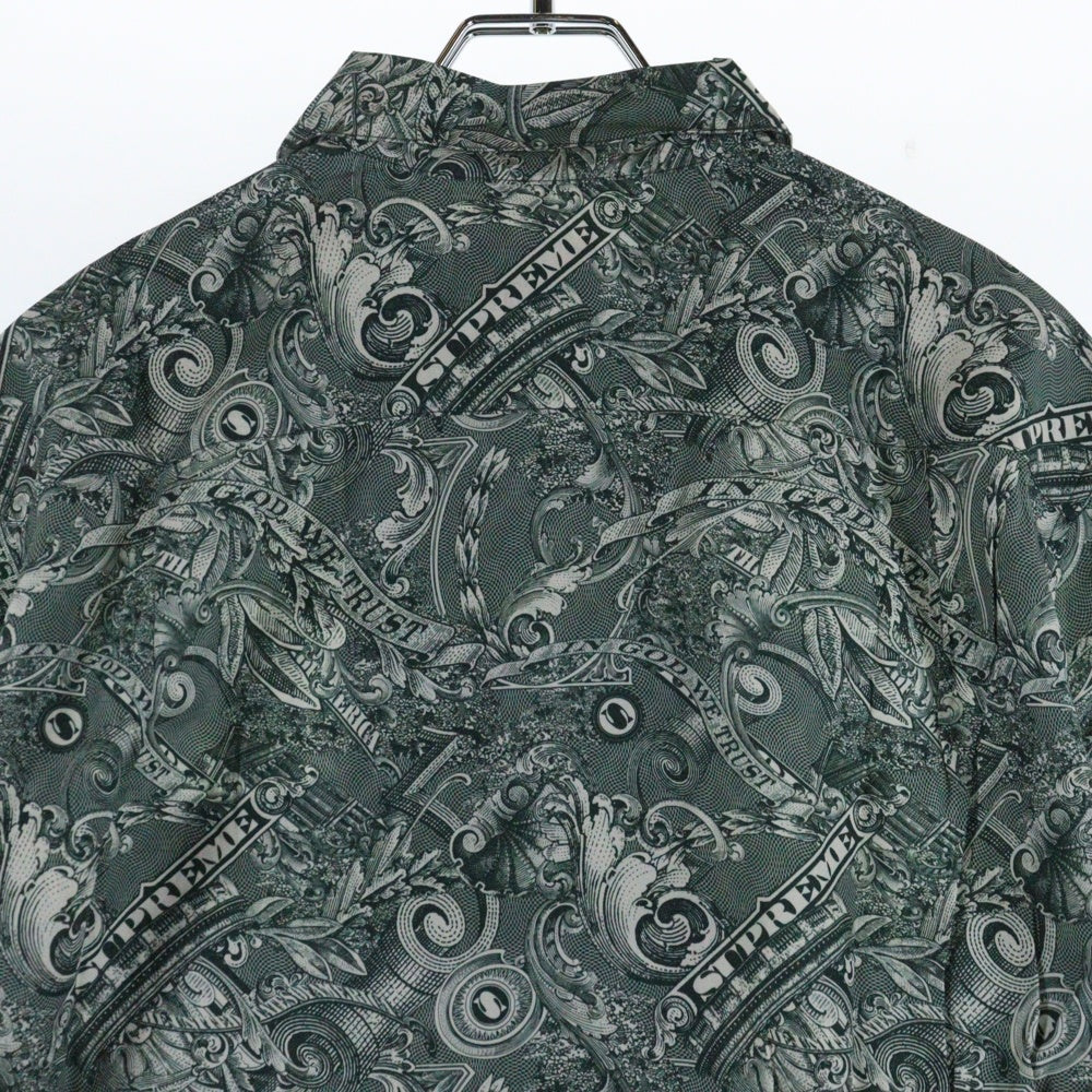 SUPREME(シュプリーム) 23SS Dollar S/S Shirt ドル柄 フロントポケット 半袖シャツ グリーン