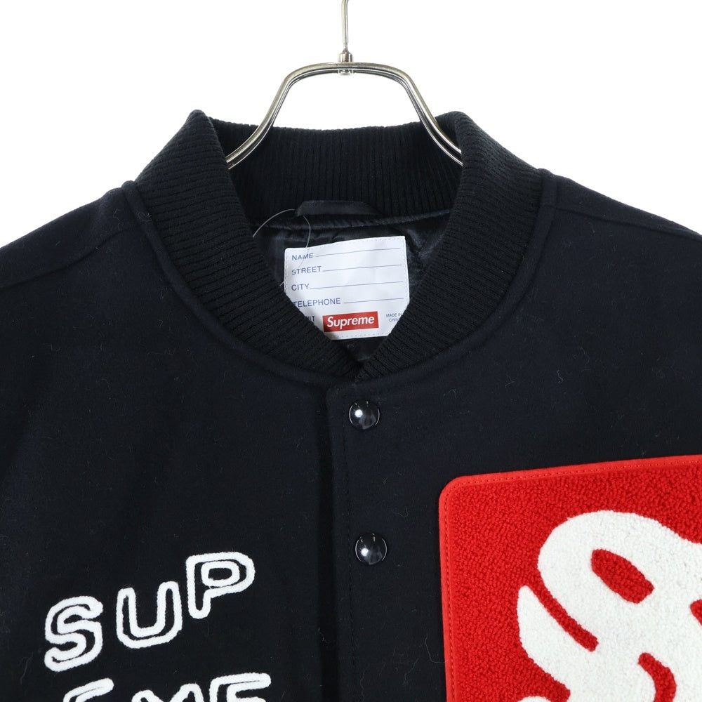 SUPREME(シュプリーム) 23SS Tourist Varsity Jacket ツーリスト バーシティ スタジアムジャケット ブラック
