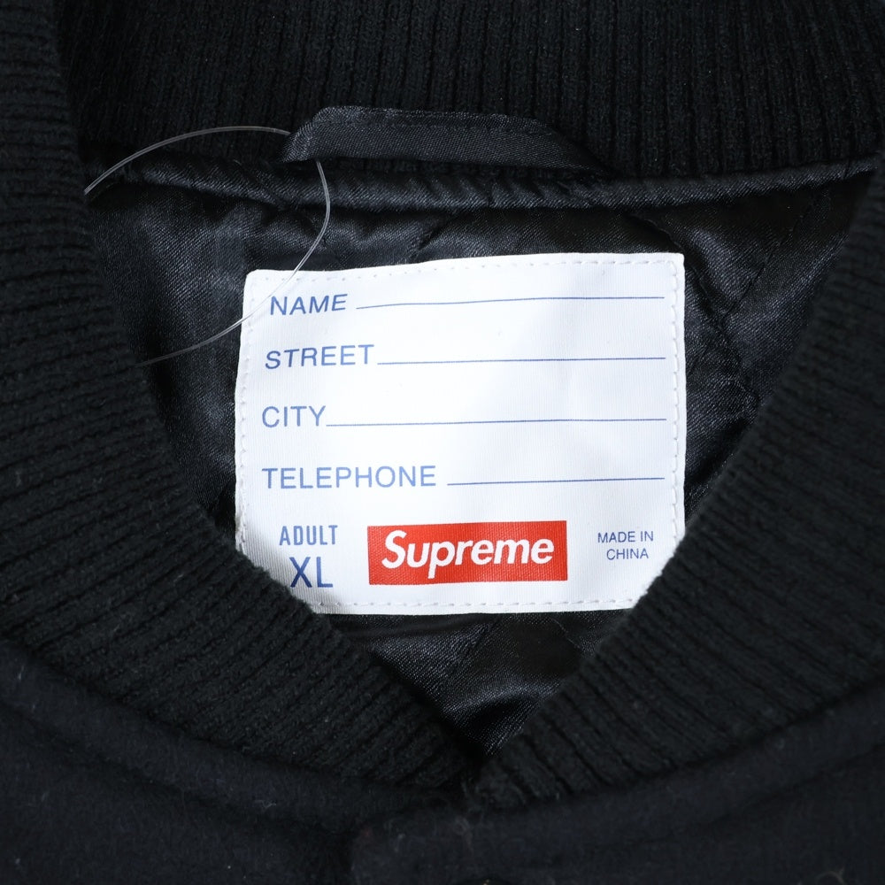 SUPREME(シュプリーム) 23SS Tourist Varsity Jacket ツーリスト バーシティ スタジアムジャケット ブラック