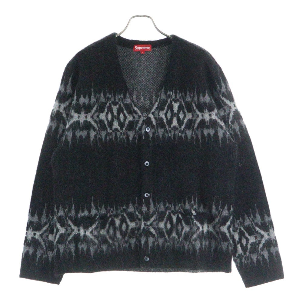 SUPREME(シュプリーム) 22AW Abstract Stripe Cardigan アブストラクト ストライプ ニットカーディガン ブラック/グレー