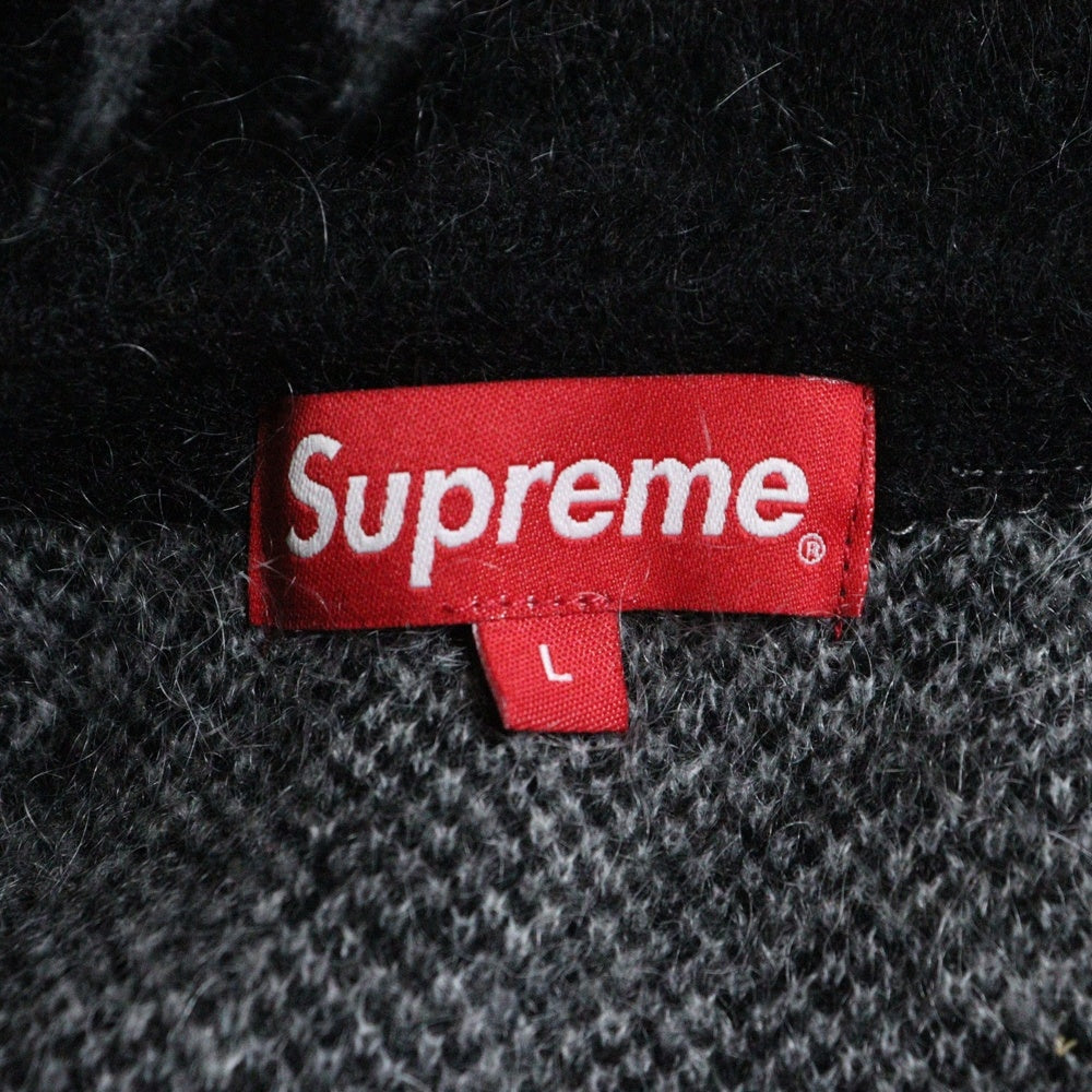 SUPREME(シュプリーム) 22AW Abstract Stripe Cardigan アブストラクト ストライプ ニットカーディガン ブラック/グレー