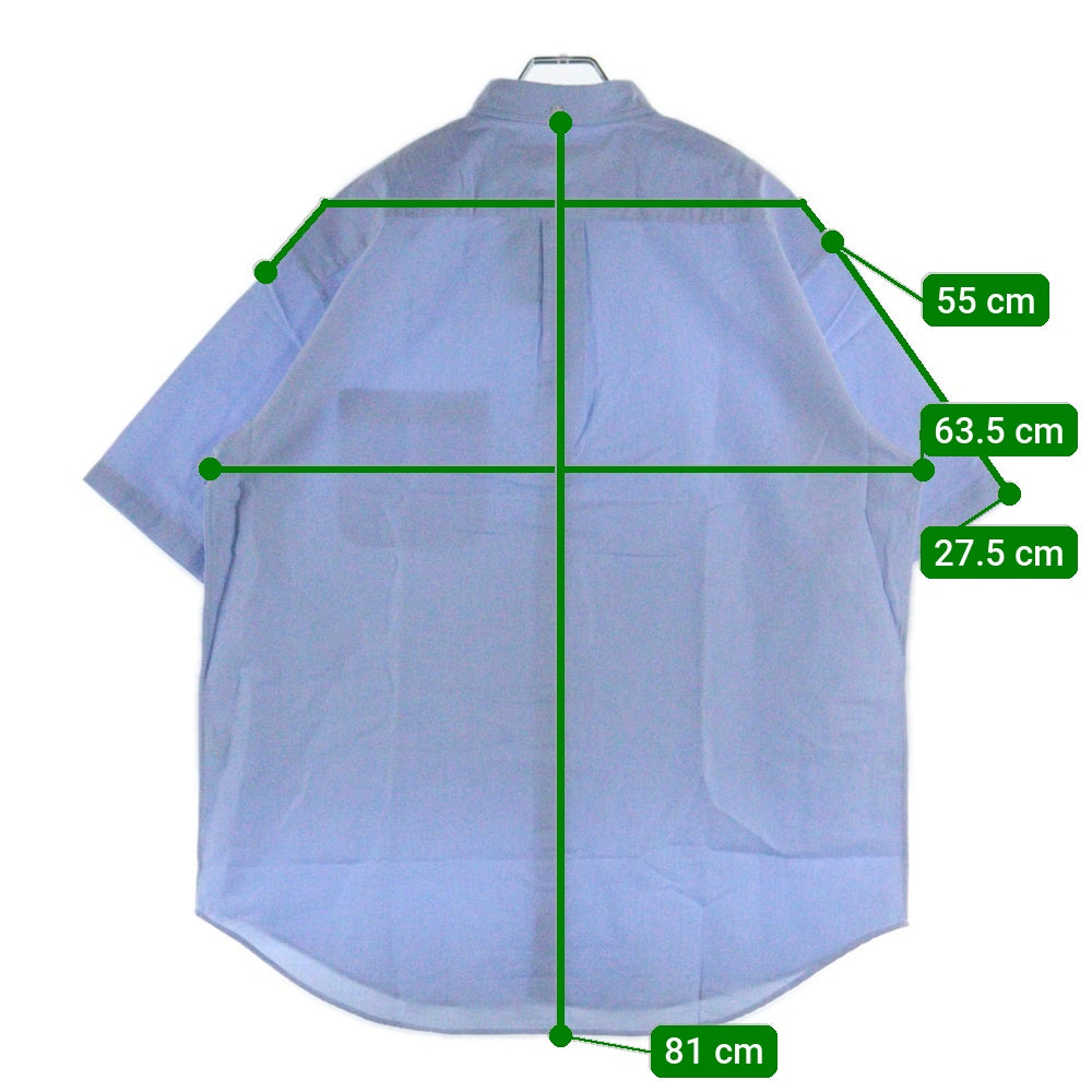 SUPREME(シュプリーム) 24SS Light Fit S/S Oxford Shirt ライトフィット フロントロゴ刺繍 オックスフォード 半袖シャツ ブルー