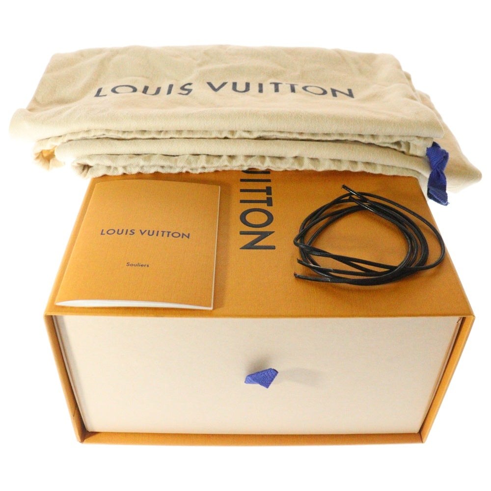 LOUIS VUITTON(ルイヴィトン) スエードレザー ベルベット ドレスシューズ 革靴 ブラック ST0147