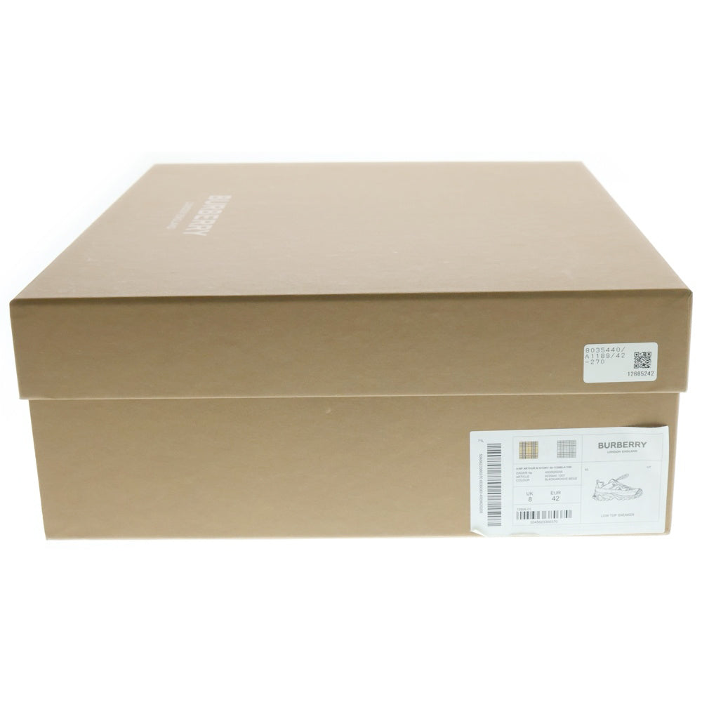 BURBERRY(バーバリー) ARTHUR アーサー パテント レザー ローカットスニーカー ブラック 8035440