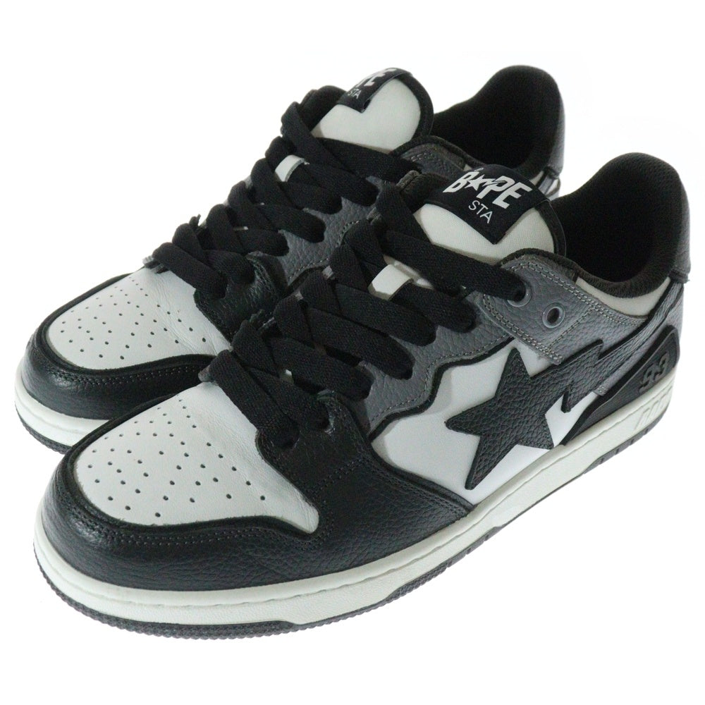 A BATHING APE(アベイシングエイプ) BAPE SK8 STA べイプ スケートスター ローカットスニーカーホワイト/ブラック US9/27cm 1J80191059