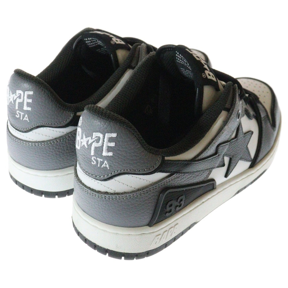 A BATHING APE(アベイシングエイプ) BAPE SK8 STA べイプ スケートスター ローカットスニーカーホワイト/ブラック US9/27cm 1J80191059