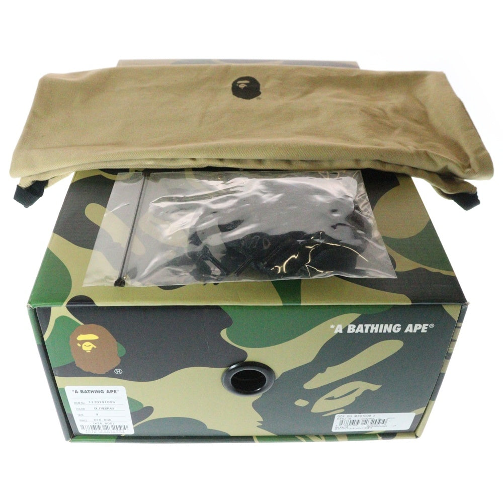 A BATHING APE(アベイシングエイプ) BAPE SK8 STA ABC べイプ スケートスター ローカットスニーカー カーキ/グレー US9/27cm 1I70191009