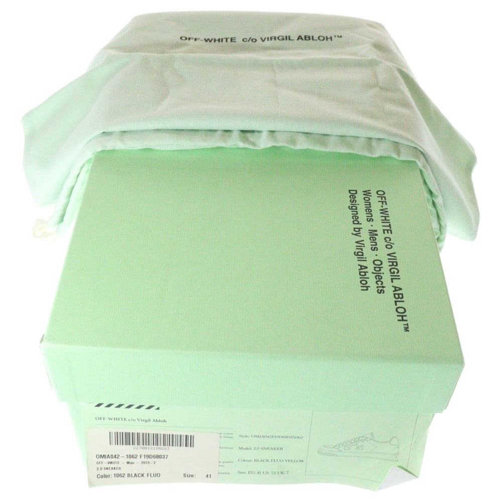 OFF-WHITE(オフホワイト) 2.0 SNEAKER レザー ローカットスニーカー ブラック OMIA042F19D680371062