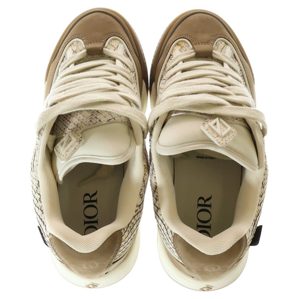 DIOR(ディオール) 22AW ×Travis Scott B713 Cactus Jack Dior Sneaker トラヴィススコット B713 カクタスジャック パイソン切り替え レザー ローカットスニーカー 3SN281ZNX76141