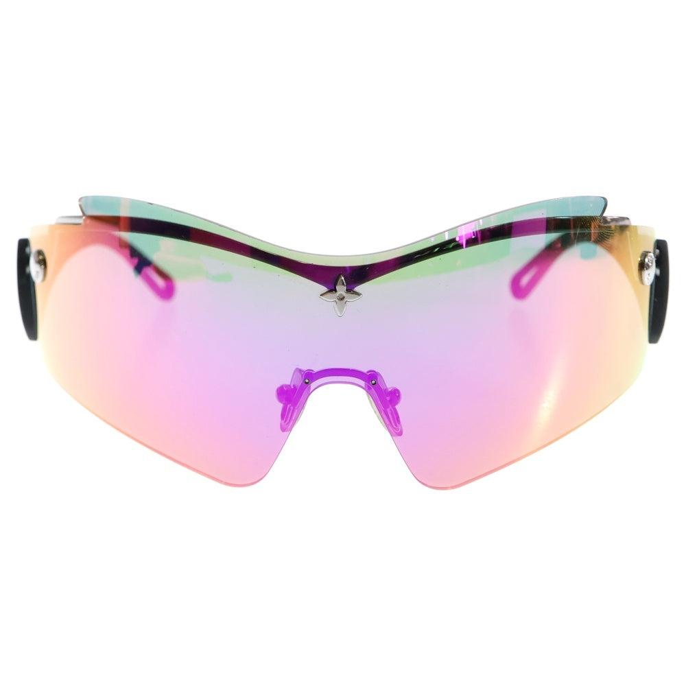 LOUIS VUITTON(ルイヴィトン) LV MIRROR MASK LVロゴ ミラー マスク カラーレンズ サングラス アイウェア メガネ 眼鏡 ブラック Z2729U
