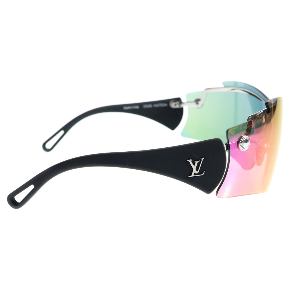 LOUIS VUITTON(ルイヴィトン) LV MIRROR MASK LVロゴ ミラー マスク カラーレンズ サングラス アイウェア メガネ 眼鏡 ブラック Z2729U